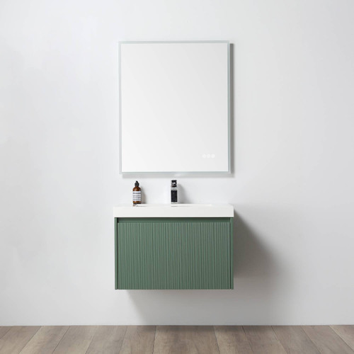 Blossom Positano 30" Floating Bathroom Vanity with Sink - Aventurine Green - V8028 30 27 A