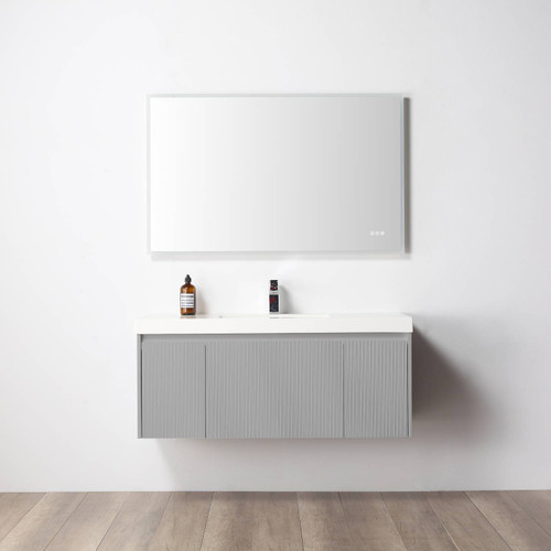 Blossom 028 48S 15 A Positano 48" Floating Bathroom Vanity with Single Sink - Light Grey