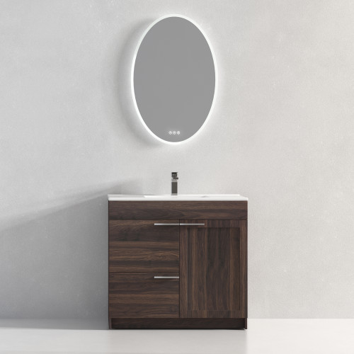 Blossom 029 36 30 C Hanover 36" Freestanding Bathroom Vanity with Sink - Cali Walnut