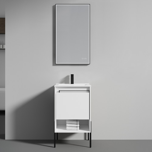 Blossom 031 20 01 C Turin 20" Freestanding Bathroom Vanity with Sink - Matte White