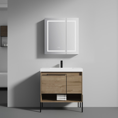 Blossom V8031 36 29 A Turin 36" Freestanding Bathroom Vanity with Sink - Classic Oak