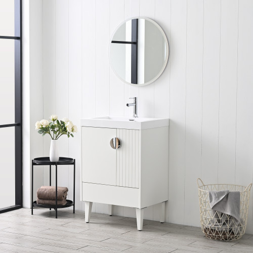 Blossom 033 24 01 CH A Oslo 24" Freestanding Bathroom Vanity with Sink - White