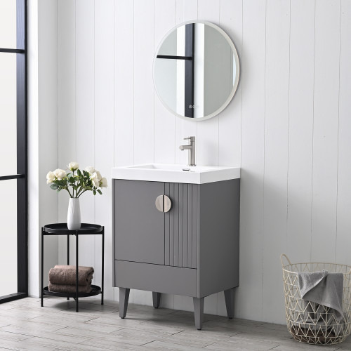 Blossom 033 24 15 BN A Oslo 24" Freestanding Bathroom Vanity with Sink - Grey