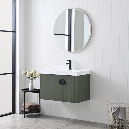 Blossom 034 30 10 MB A Moss 30" Floating Bathroom Vanity with Sink - Green