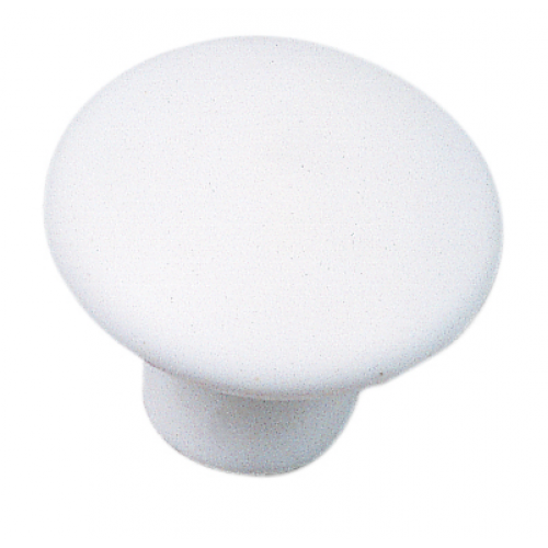 Laurey 03942 1 3/8" Ceramic Mesa Knob - White - Matte Finish