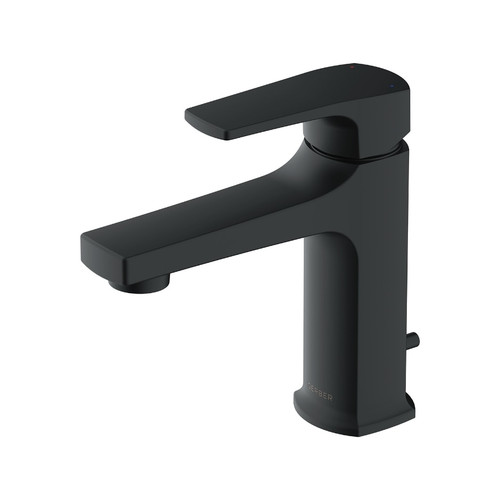 Gerber D225070BS Tribune Single Handle Lavatory Faucet Single Hole Mount w/ 50/50 Pop-Up Drain 1.2 - Satin Black