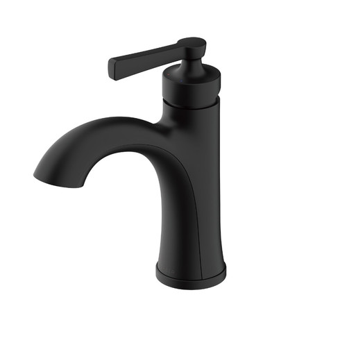 Gerber D225079BS Northerly Single Handle Lavatory Faucet Single Hole Mount w/ 50/50 Touch Down Drain 1.2gpm - Satin Black