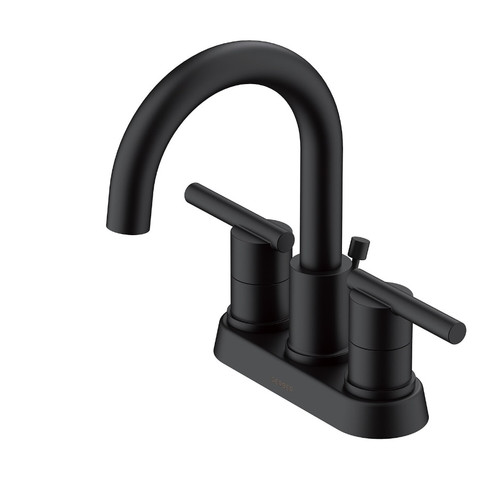 Gerber D307158BS Parma Two Handle Centerset Lavatory Faucet w/ Metal Pop-Up Drain 1.2gpm - Satin Black