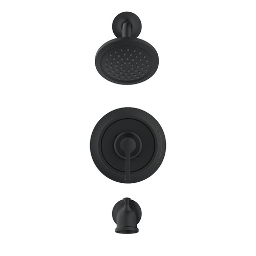 Gerber Northerly Single Handle Tub & Shower Trim Kit & Treysta Cartridge 1.75gpm - Satin Black - D501079BSTC