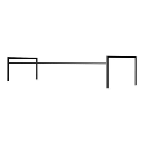 Fine Fixtures Shawbridge Leg / Base 48" Wide - Black - SHLG48BL