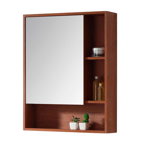 Fine Fixtures SHMC24WA-L Shawbridge Medicine Cabinet 24 Inch Wide - Spicy Walnut, Left Hand