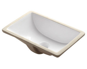 Madeli 18" X 12 13/16" X 6 7/8" Ceramic Undermount Sink with Overflow, White - CB-1813-WH