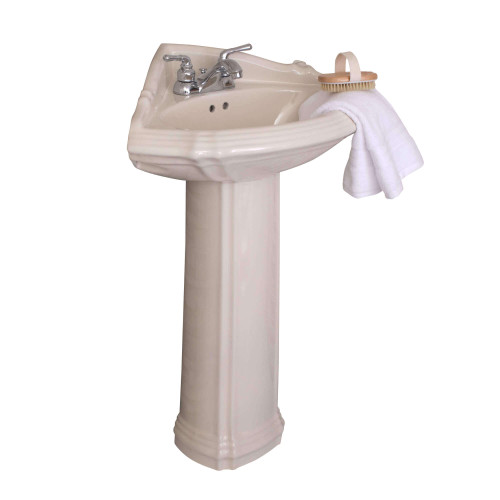 Fine Fixtures RE1717BI 4"Cc 17 X 17 Regent Ii Corner Pedestal Lavatory Sink