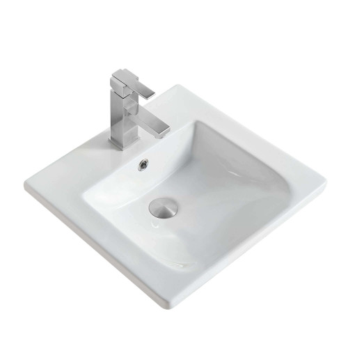 Fine Fixtures VT2018W Vanity Sink Top 20 Inch X 18 Inch - White