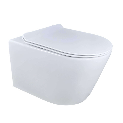 Fine Fixtures Dakota Wall Hung Toilet With Rimless Flush - White Color - WT24RM