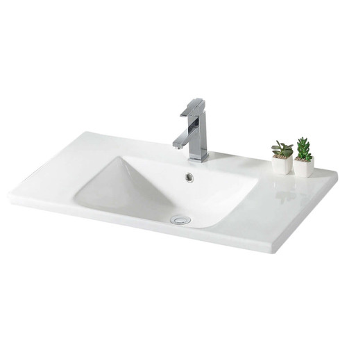 Fine Fixtures VT3618W Vanity Sink Top 36 Inch X 18 Inch - White