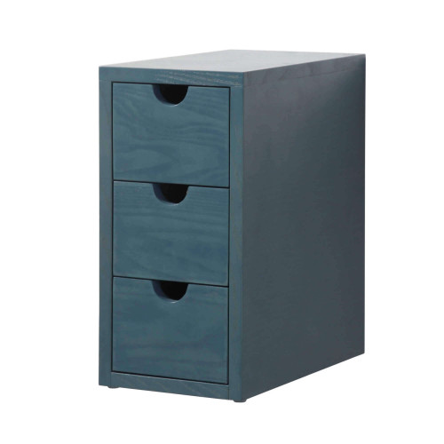 Fine Fixtures Shawbridge Cabinet Unit with Three Drawers - 8" Wide x 14" Deep x 16" H - French Blue