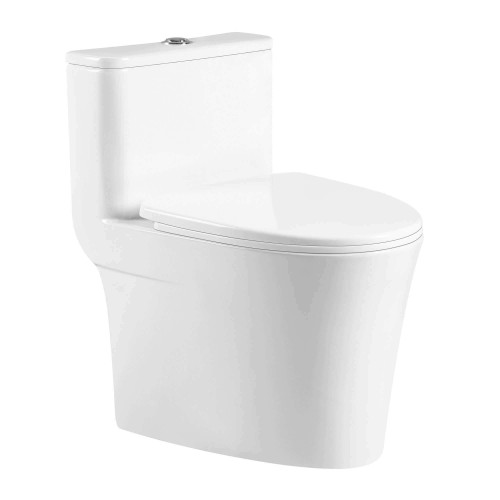 Fine Fixtures MOTB13W Modern One Piece Round Toilet