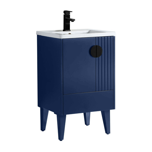 Fine Fixtures Venezian Vanity Cabinet 20" Wide - Navy Blue