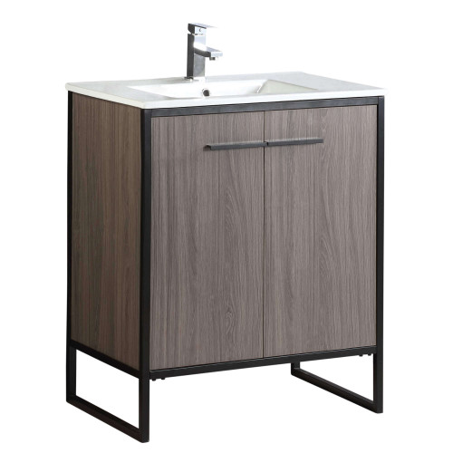 Fine Fixtures VD30GT Vdara Vanity Cabinet 30" Wide - Grey  Taupe