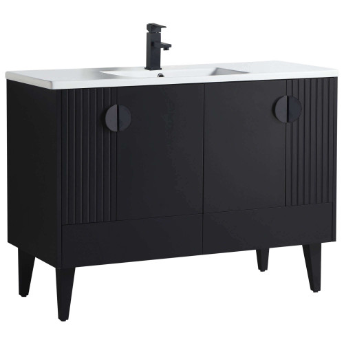 Fine Fixtures Venezian Vanity Cabinet 48" Wide - Matte Black