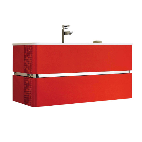 Fine Fixtures Sundance  Wall Hung Vanity Cabinet 40" Wide - Red