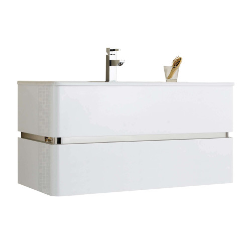 Fine Fixtures Sundance Wall Hung Vanity Cabinet 40" Wide - White