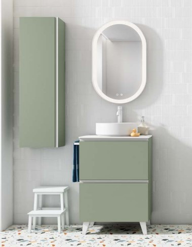 Lucena Malaga 24 Inch Two Drawer Free Standing Vanity - Green/Musgo Color - 87570