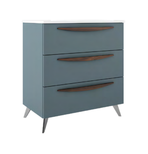 Lucena Arco Three Drawer Vanity Cabinet Only, For Left Side Sink 40" W x 34" H x 18" D - Avio Color - 87485