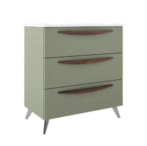 Lucena Arco Three Drawer Vanity Cabinet Only 40" W x 34" H x 18" D - Green/Musgo Color - 87180