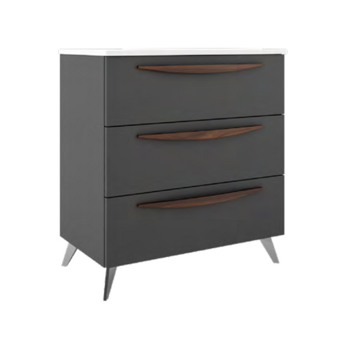 Lucena Arco Three Drawer Vanity Cabinet Only 40" W x 34" H x 18" D - Grey/Ceniza Color - 87179