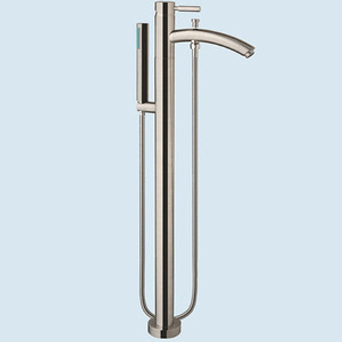 Wyndham WCAT102340P11BN Taron Floor Mounted Tub Filler Faucet with Handshower - Brushed Nickel