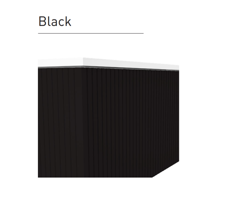 Lucena Bari Single Drawer Wall Mounted Floating Vanity Cabinet Only, for Left Side Sink 40" W x 16" H x 18" D - Black Color - 70841