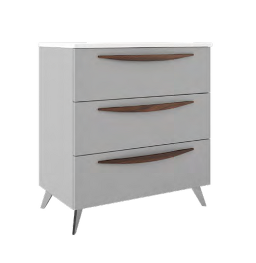 Lucena Arco Three Drawer Vanity Cabinet Only 24" W x 34" H x 18" D - Griggio Color - 70824