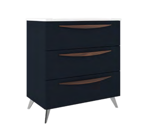 Lucena Bath Arco 70814 24" 3 Drawer Navy Vanity Cabinet Only