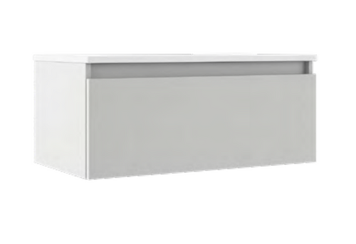 Lucena Bath 70682 24" x 16" High Single Drawer White Highgloss Box Vanity