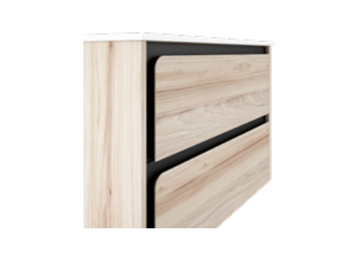 Lucena Cordoba Two Drawer Wall Mount Vanity 24" W x 22" H x 18" D - Aliso Color with Black Interior - 71661 Lucena Cordoba Two Drawer Wall Mount Vanity 24" W x 22" H x 18" D - Aliso Color with Black Interior - 71661