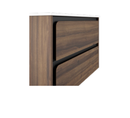 Lucena Cordoba Two Drawer Wall Mount Vanity 24" W x 22" H x 18" D - Valenti Color with Black Interior - 71662 Lucena Cordoba Two Drawer Wall Mount Vanity 24" W x 22" H x 18" D - Valenti Color with Black Interior - 71662