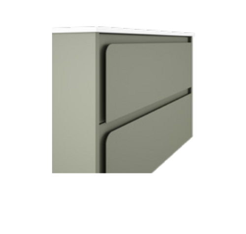 Lucena Cordoba Two Drawer Wall Mount Vanity 40" W x 22" H x 18" D - Lacquered Green/Musgo Color - 71729