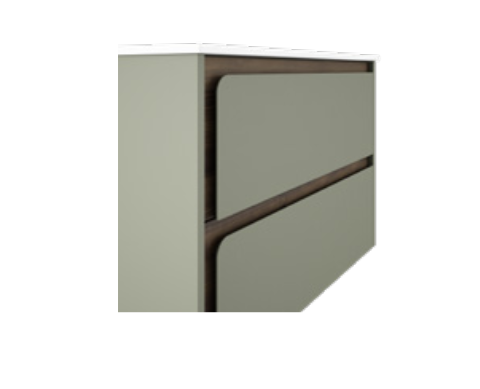 Lucena Cordoba Two Drawer Wall Mount Vanity 40" W x 22" H x 18" D - Green/Musgo Color with Valenti Interior - 71750