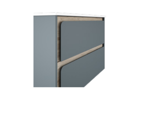 Lucena Cordoba Two Drawer Wall Mount Vanity 40" W x 22" H x 18" D - Avio Color with Aliso Interior - 71757