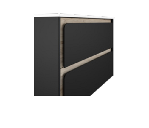 Lucena Bath 71761 40" 2 Drawer Black and Aliso Cordoba Vanity