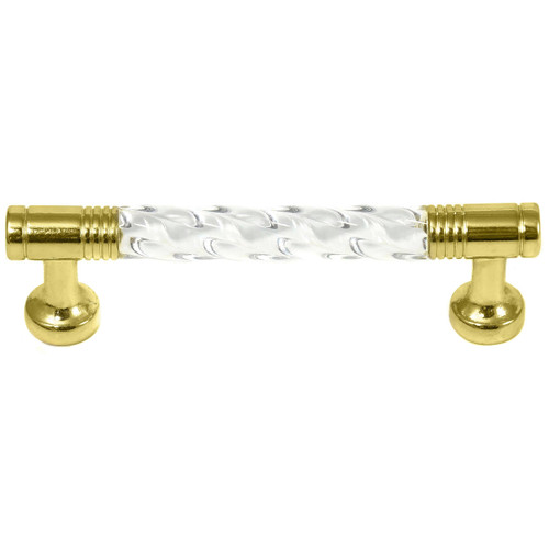 Laurey 82904 3" Acrystal Pull - Acrylic W/ Brass Legs