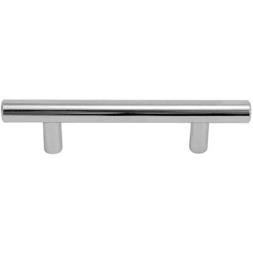 Laurey 87226 Steel T-Bar Pull - Polished Chrome - 4"