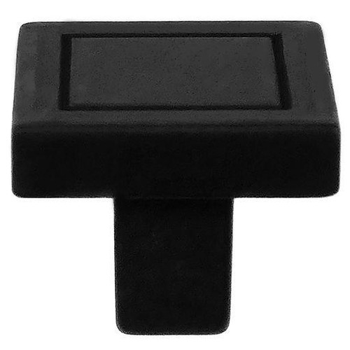 Laurey 72820 7/8" Square Knob - Cosmopolitan - Matte Black
