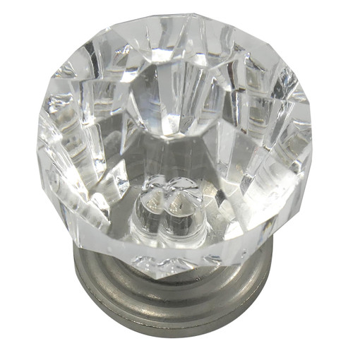 Laurey 82159 1 1/4" Acrystal Knob -W/ Satin Pewter Base