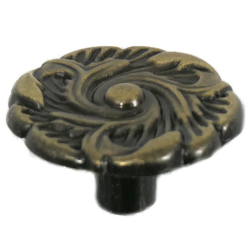 Laurey 76605 1 1/2" Classic Traditions Provincial Knob - Antique Brass