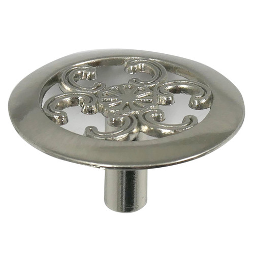 Laurey 79039 1 1/2" Georgetown Filigree Knob - Satin Chrome