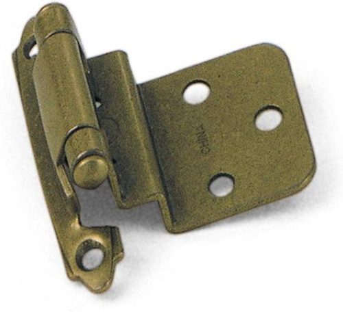 Laurey 28605 3/8" Inset Self-Closing Hinge - Antique Brass