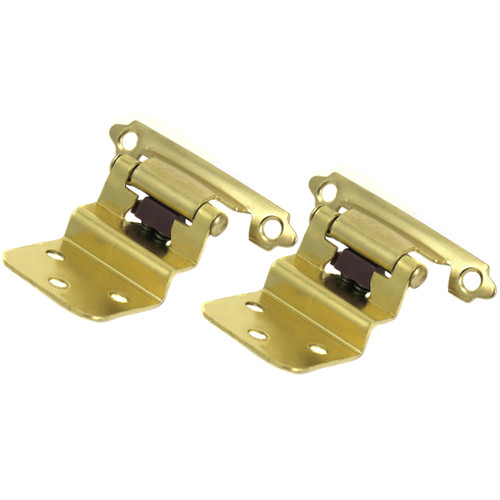 Laurey 28637 3/8" Inset Self-Closing Hinge - Polished Brass